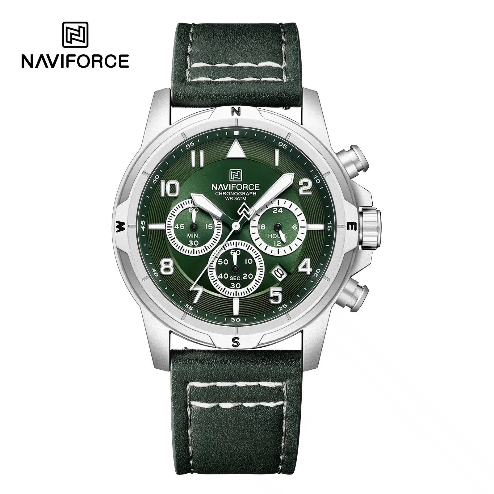 ساعت مچی عقربه‌ای مردانه نیوی فورس مدل NF8077 ‌S/W/GN - اورجینال