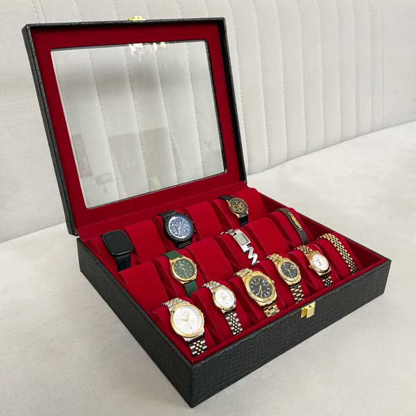 جعبه ساعت چرمی